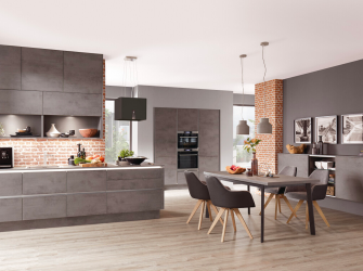 Le béton, roi de la cuisine contemporaine