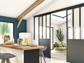 Verrière de cuisine coulissante