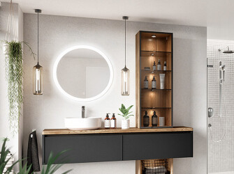 Miroir rond de salle de bain