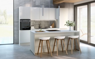 Une petite cuisine moderne pratique et esthétique