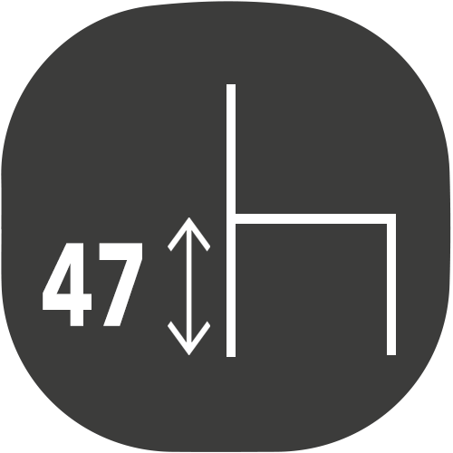 small chaise hauteur assise 47