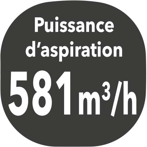 small hotte puissance aspiration 581m3