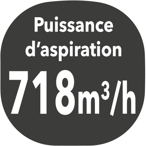small hotte puissance aspiration 718m3