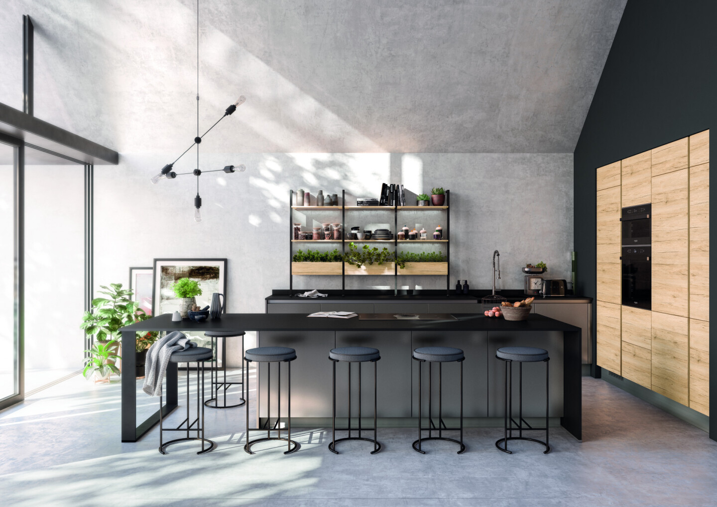 VALENTINA chêne Sierra bar