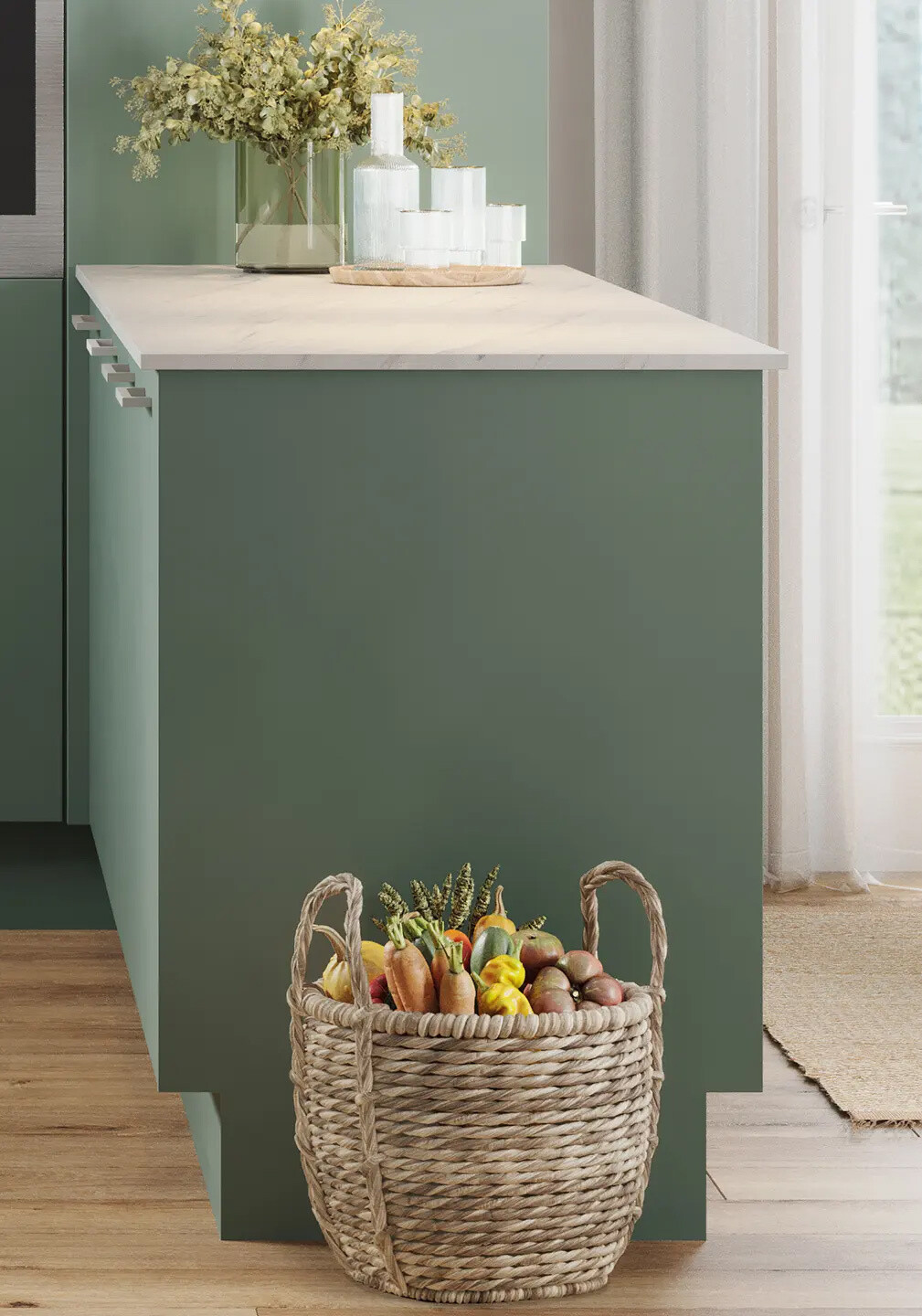 BUDAPEST Vert Eucalyptus Mat