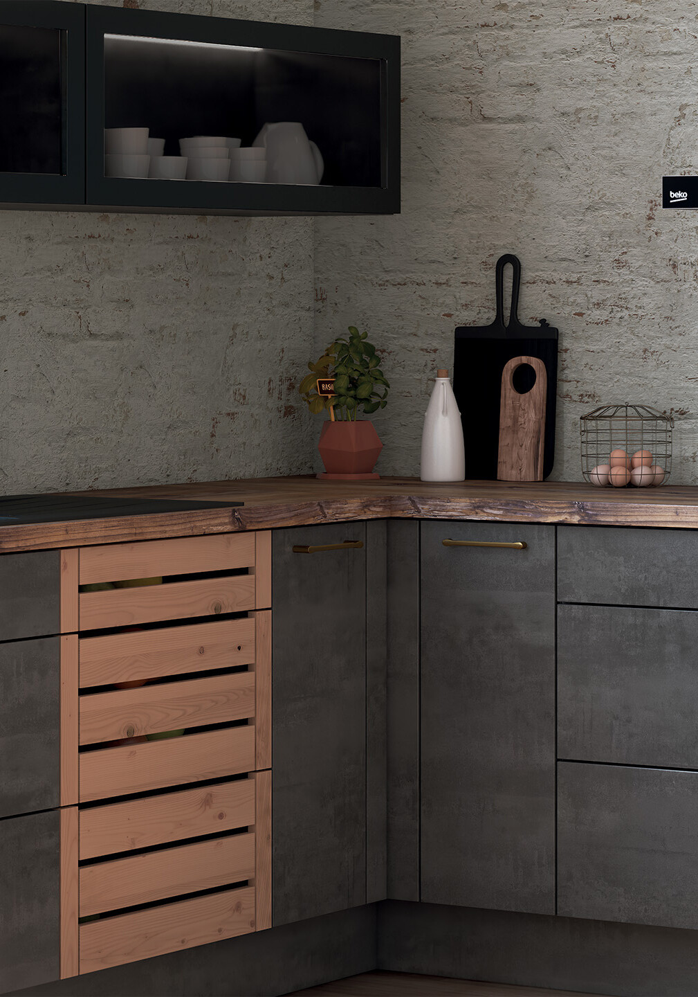 ÉLINA béton noir durable