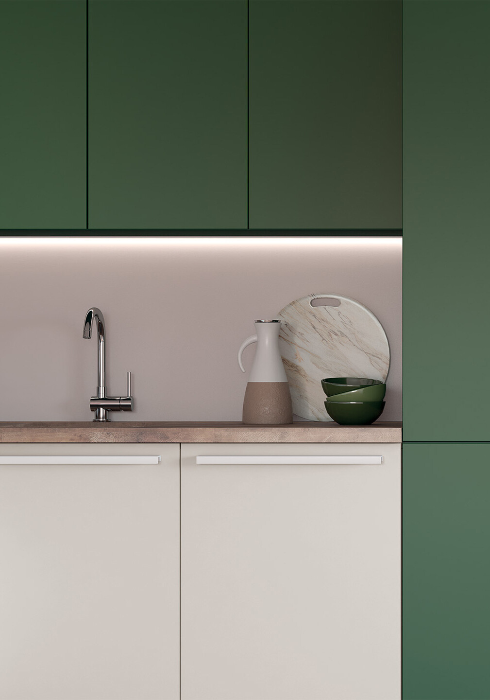 MILANO vert forêt meuble rondo