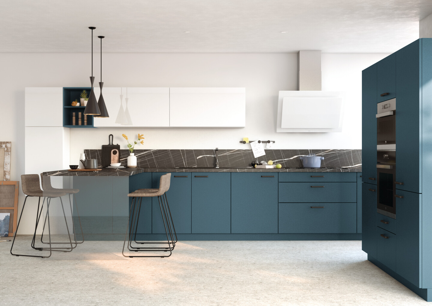 MILANO Bleu intense Lineaire