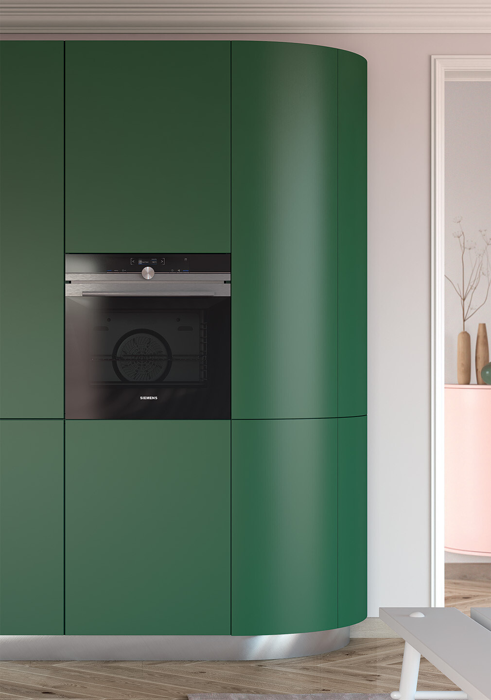 MILANO vert forêt meuble rondo