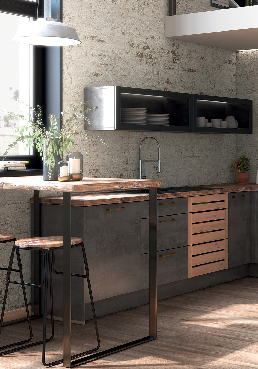 ÉLINA béton noir durable