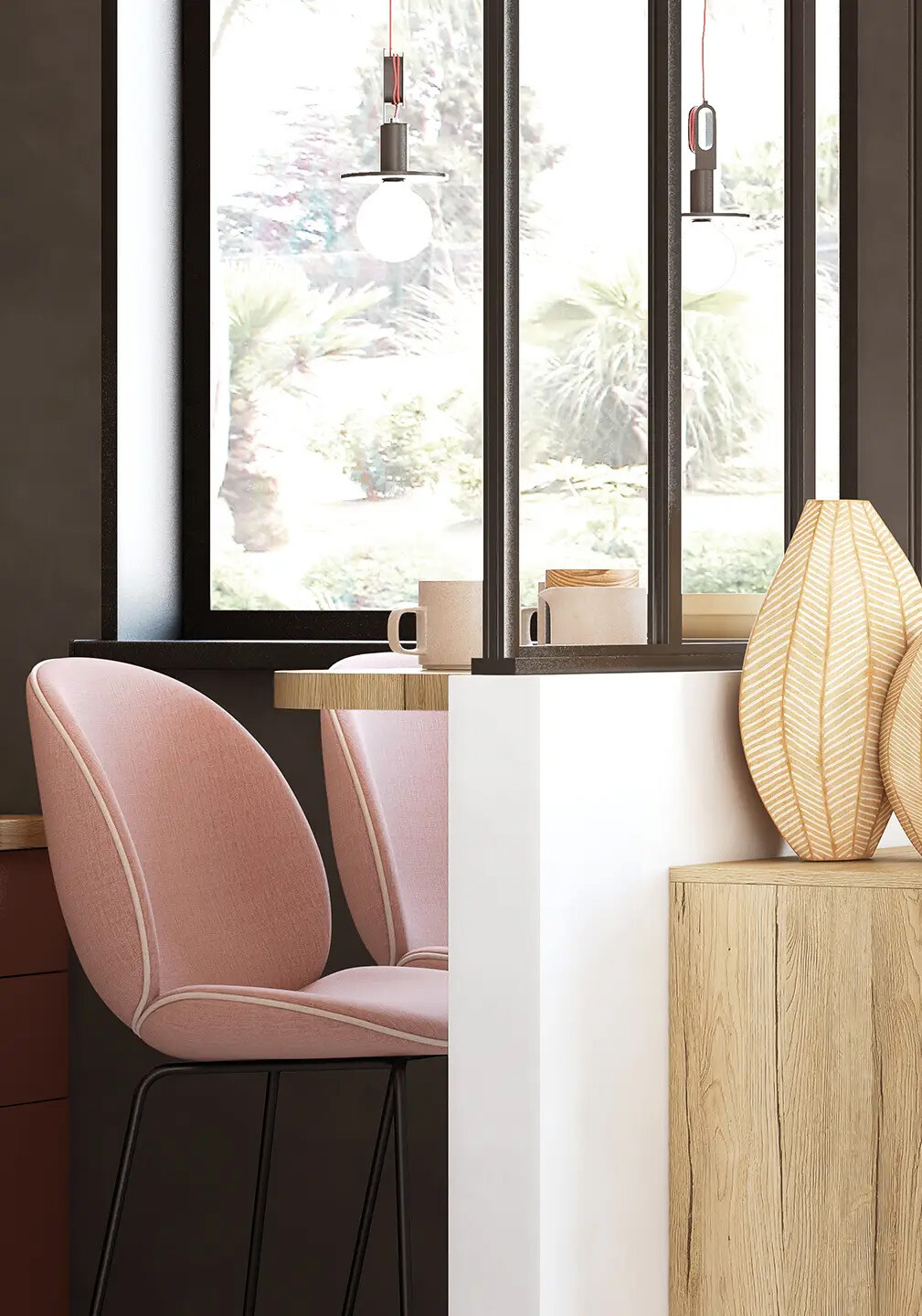 ANIA rouge rouille linéaire