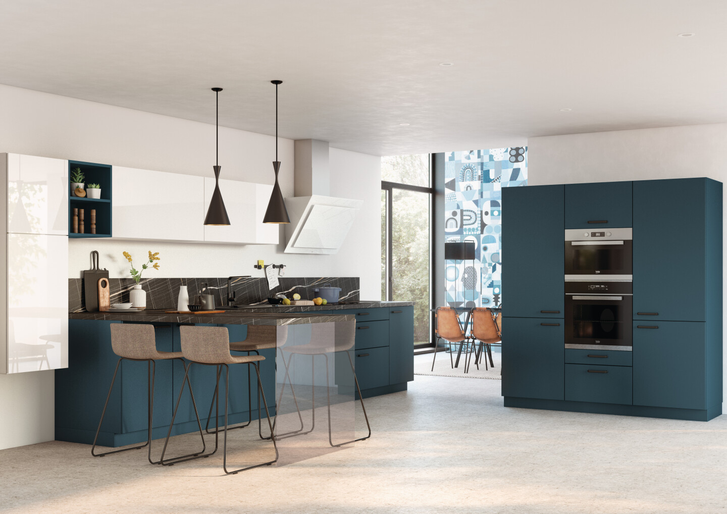 MILANO Bleu intense Lineaire