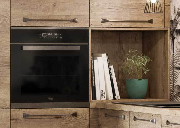 VALENTINA Chêne Havane et bleu