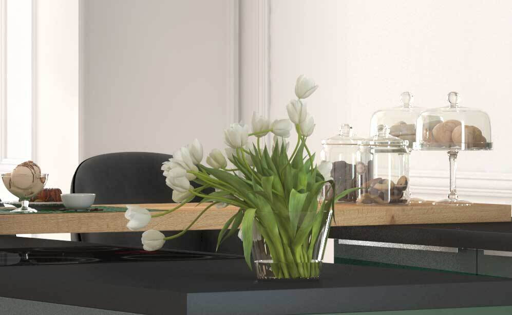 MILANO Vert foret mat soyeux double linéaire