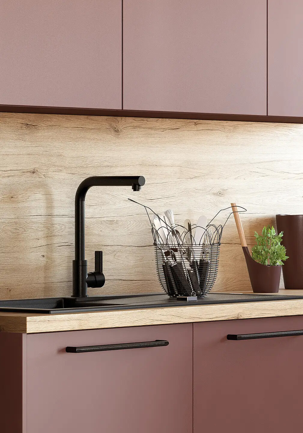 ANIA rouge rouille linéaire