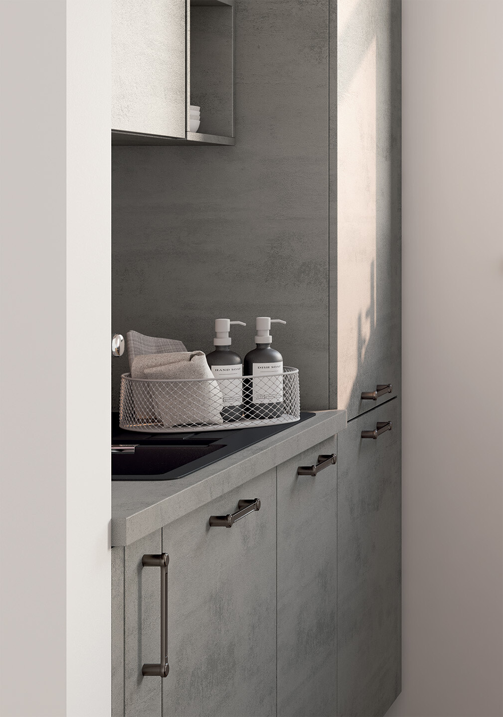 ARIA béton gris ardoise petit îlot