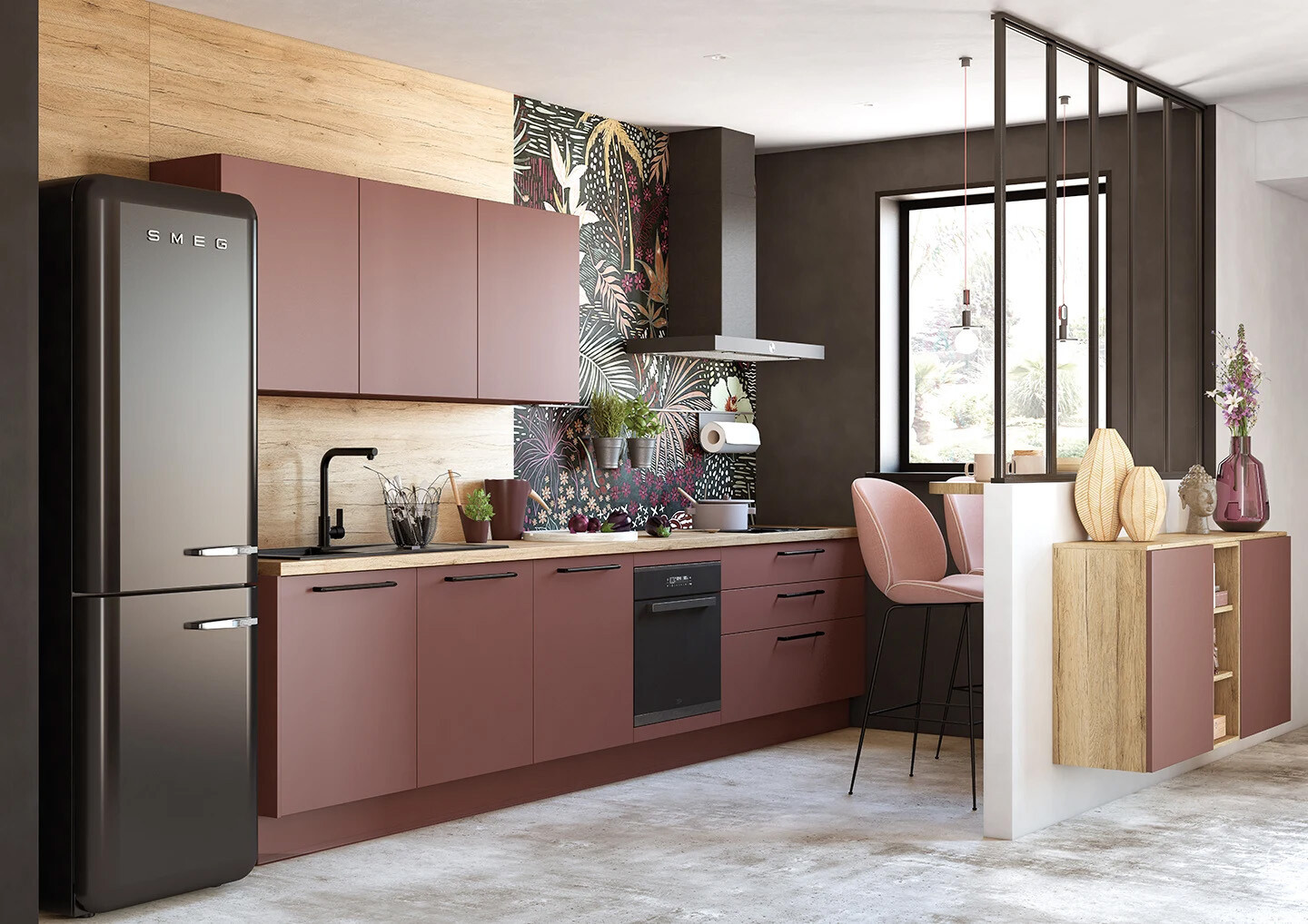 ANIA rouge rouille linéaire