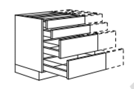 <p>Pouvoir commander un meuble sur-mesure en largeur vous permet de récupérer cet espace de rangement !</p><p>Même les meubles à tiroirs et blocs coulissants peuvent être adaptés en largeur.</p>