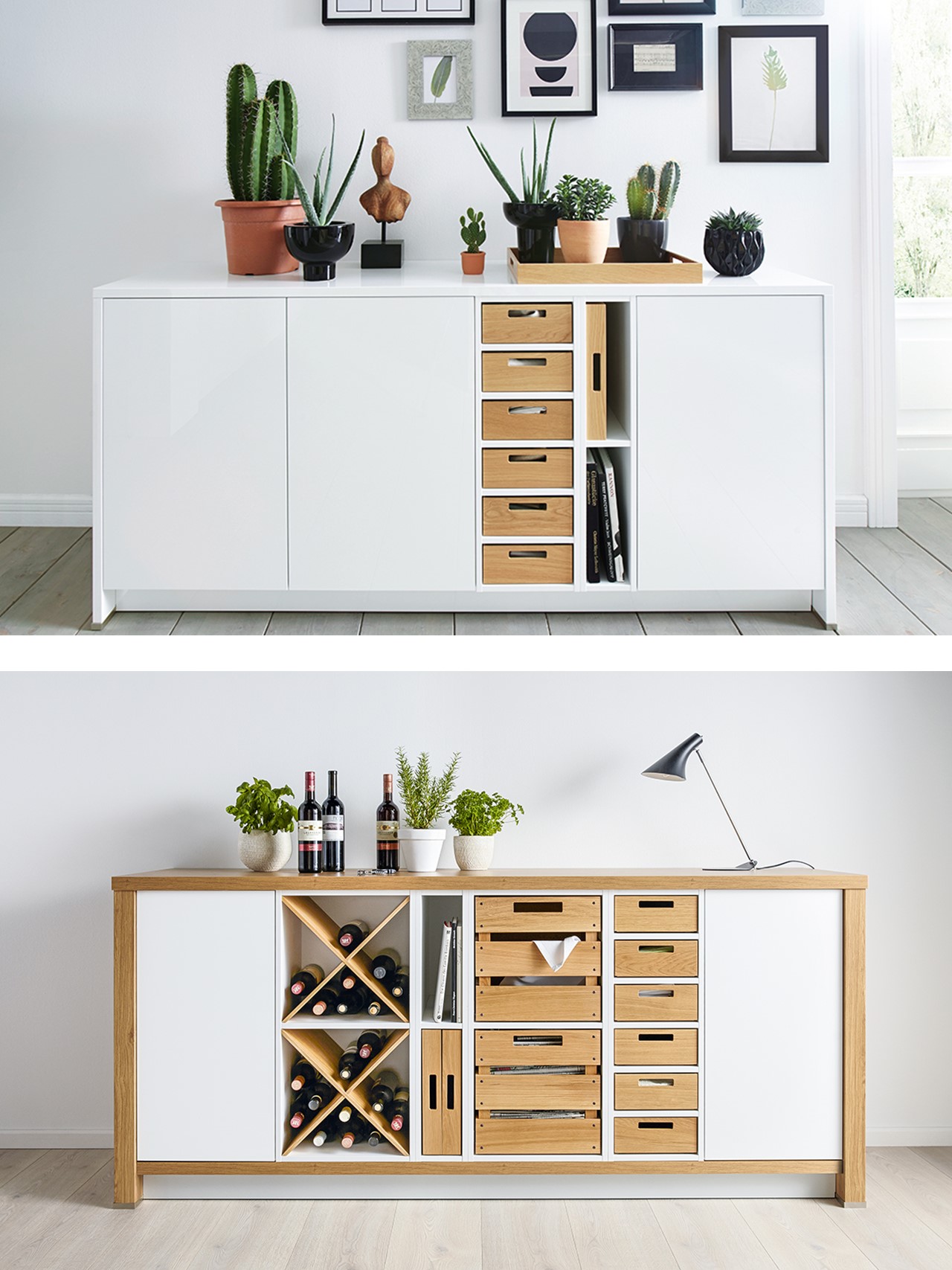 <p class="ql-align-justify"><strong>Donner du caractère</strong> à votre cuisine : le buffet, avec ses tiroirs en bois massif, et ses niches pour ranger plateaux et livres de cuisine.</p>